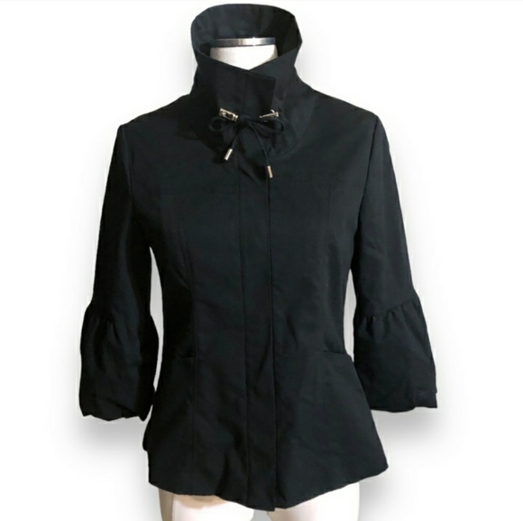 WHITE HOUSE BLACK MARKET Cropped Jacket 3/4 Puff Sleeves NWOT! - Picture 4 of 12